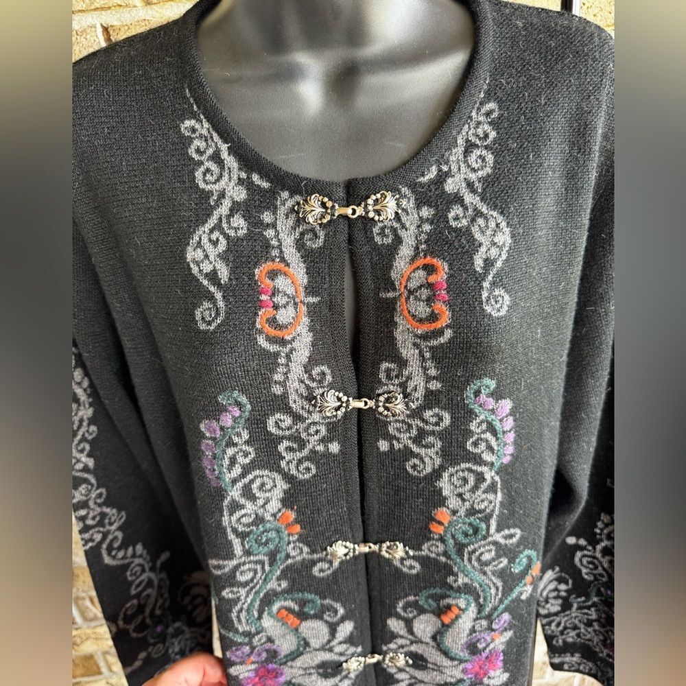 North Style Peruvian Alpaca Long Cardigan Size Large - Picture 5 of 13